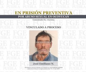   En prisión preventiva por abuso sexual en Ocoyucan